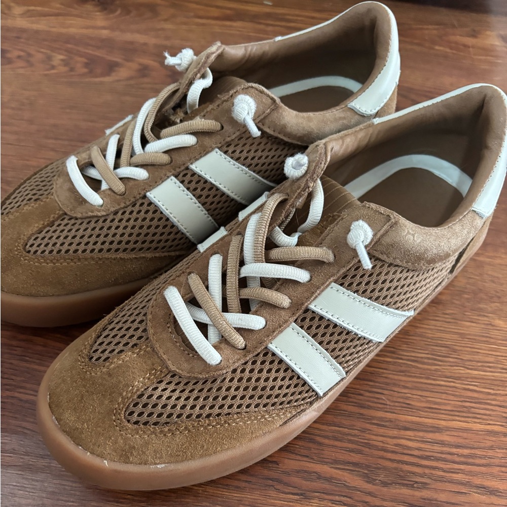 Brown and White Women’s Casual Sneakers